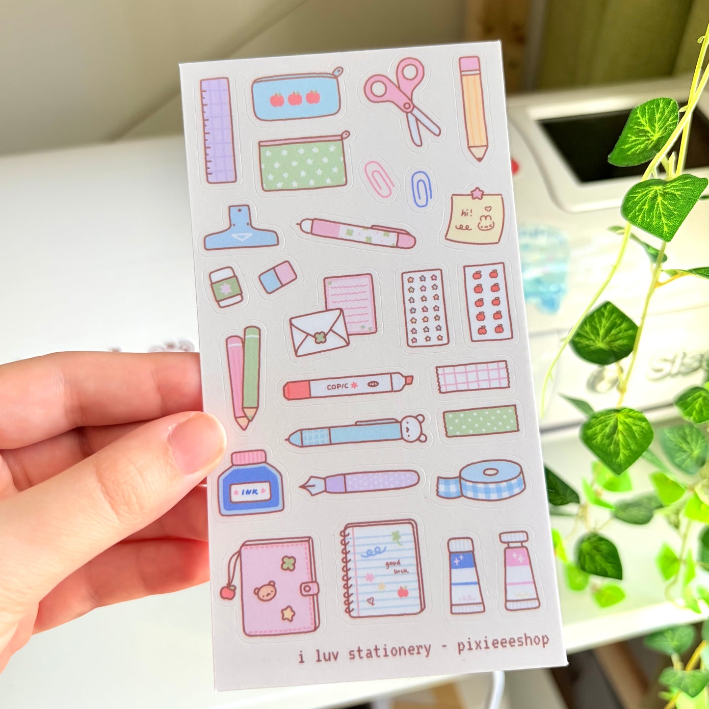 I Luv Stationery Sticker Sheet