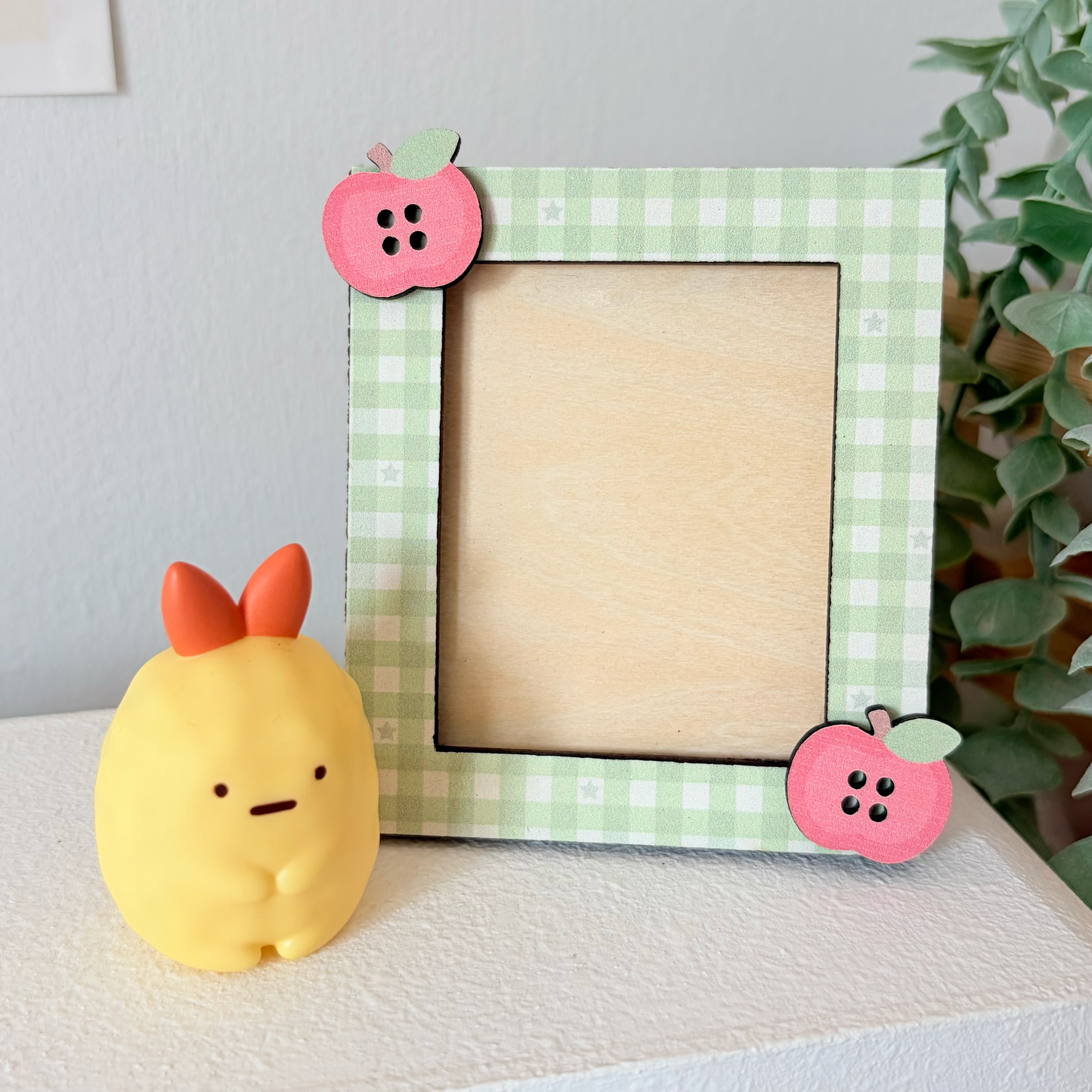 Apple Button Wooden Picture Frame