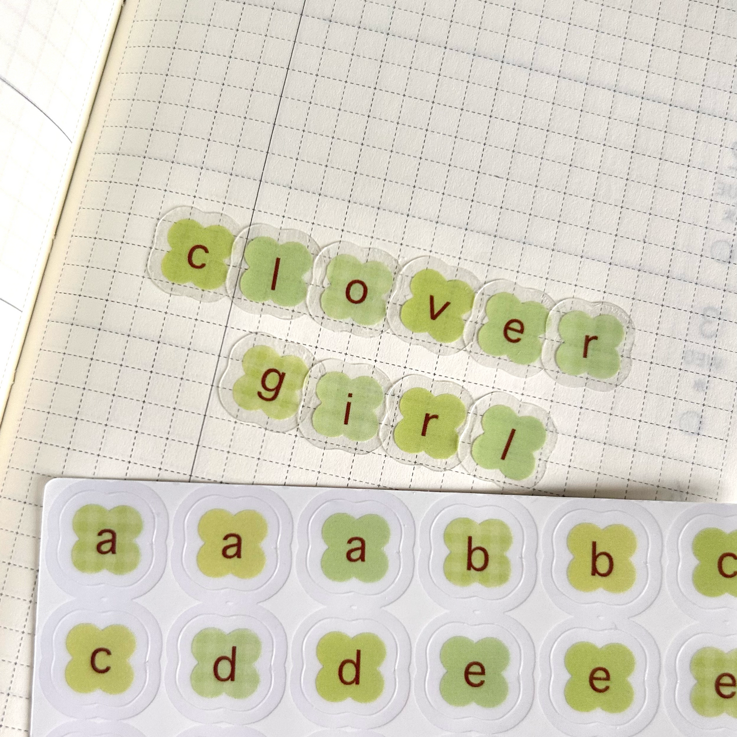 Clover Alphabet Sticker Sheet