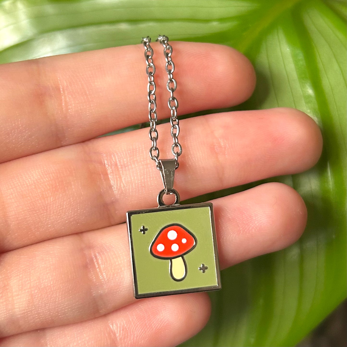 Toadstool Pendant- Gold or Silver