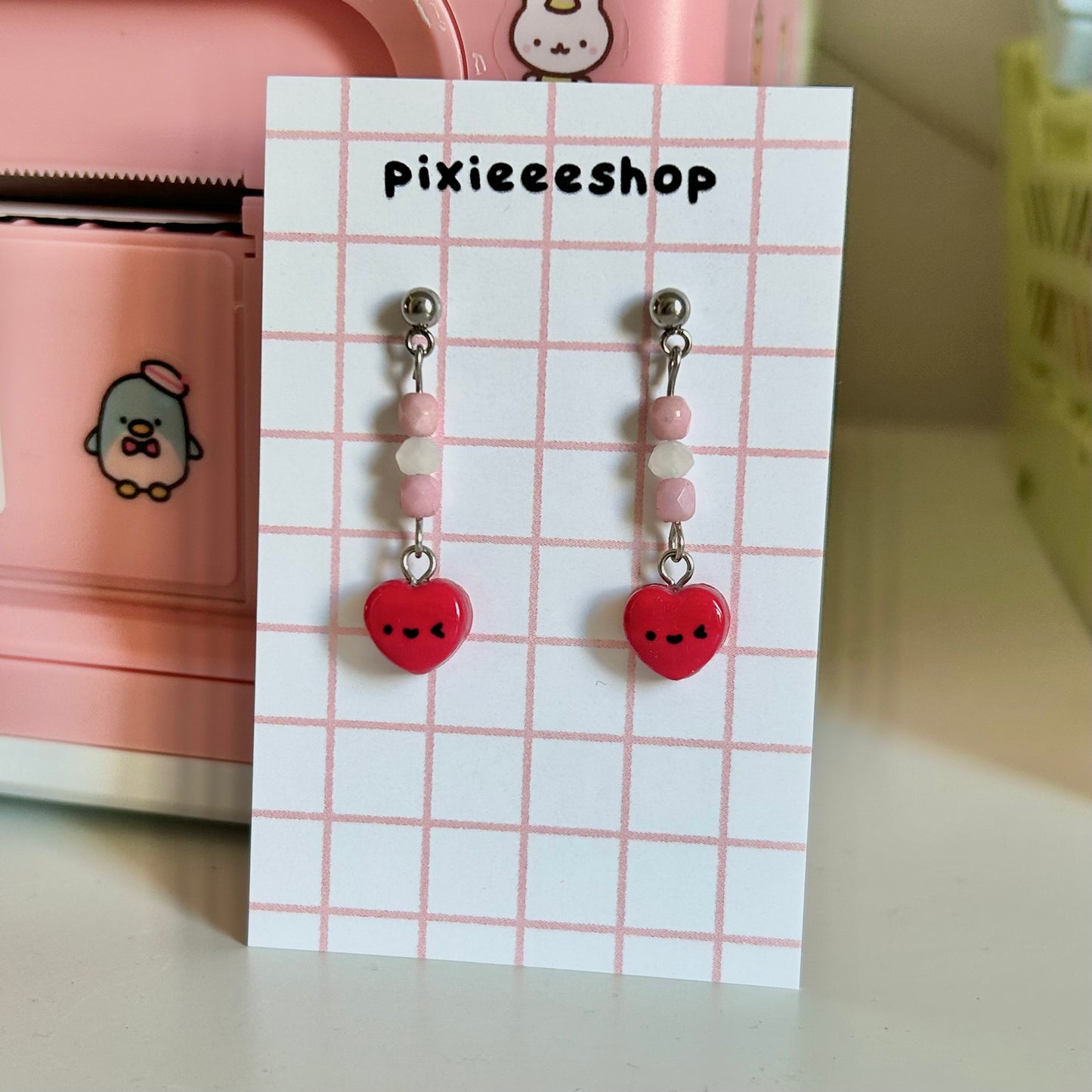 Heart Polymer Clay Earrings