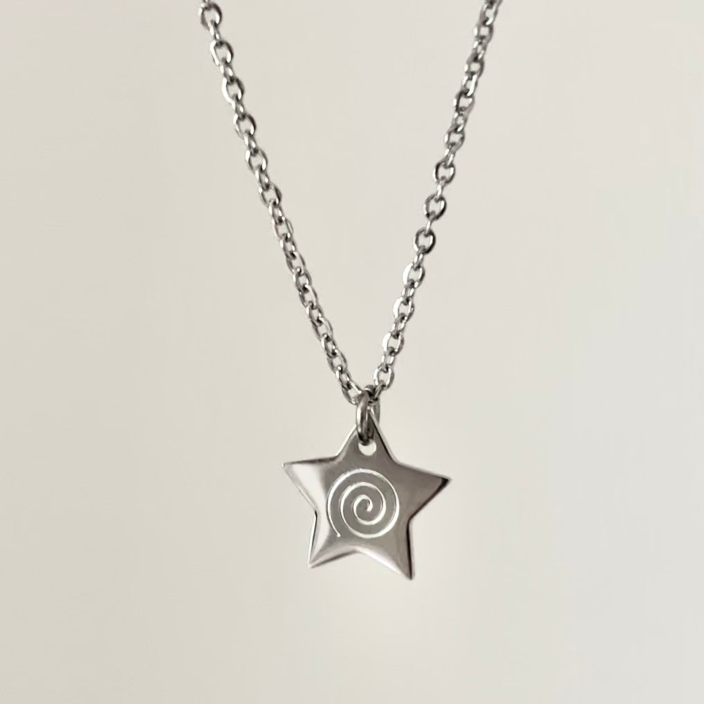 Star Swirl Silver Necklace✧・゚: *