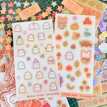 Little Ghosties Glitter Sticker Sheet