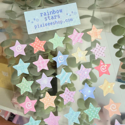 Rainbow Stars Sticker Sheet