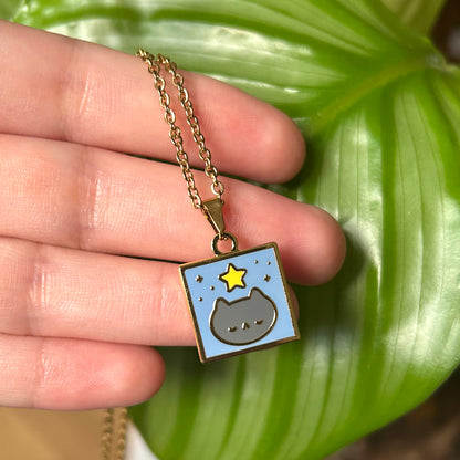 Kitty Wish Pendant- Gold or Silver