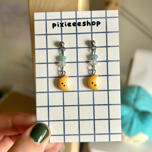 Moon Clay Earrings