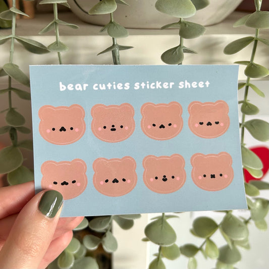 Bear Cuties Sticker Sheet
