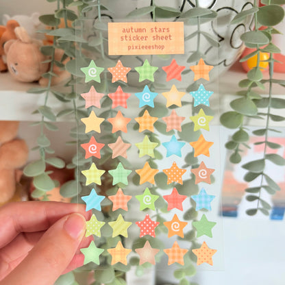 Autumn Stars Sticker Sheet
