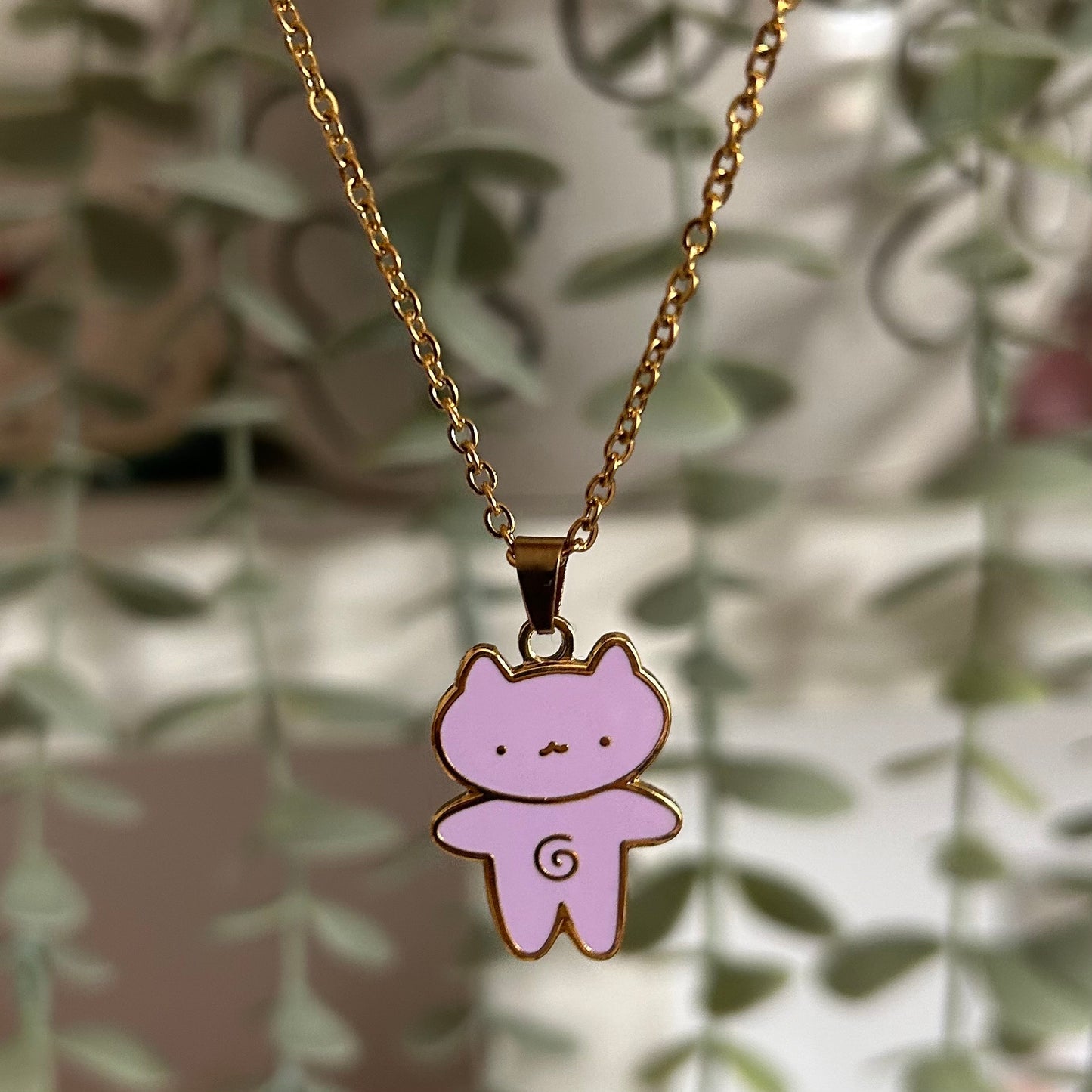 Silly Kitty Necklace- Gold or Silver