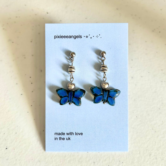 Blue Butterfly Earrings✧･ﾟ: *