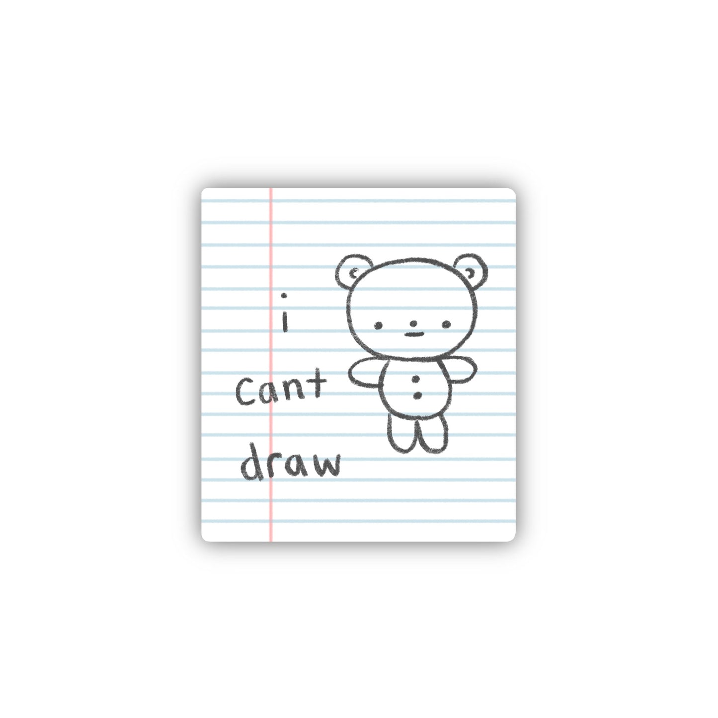 ‘i can’t draw’ Sticker