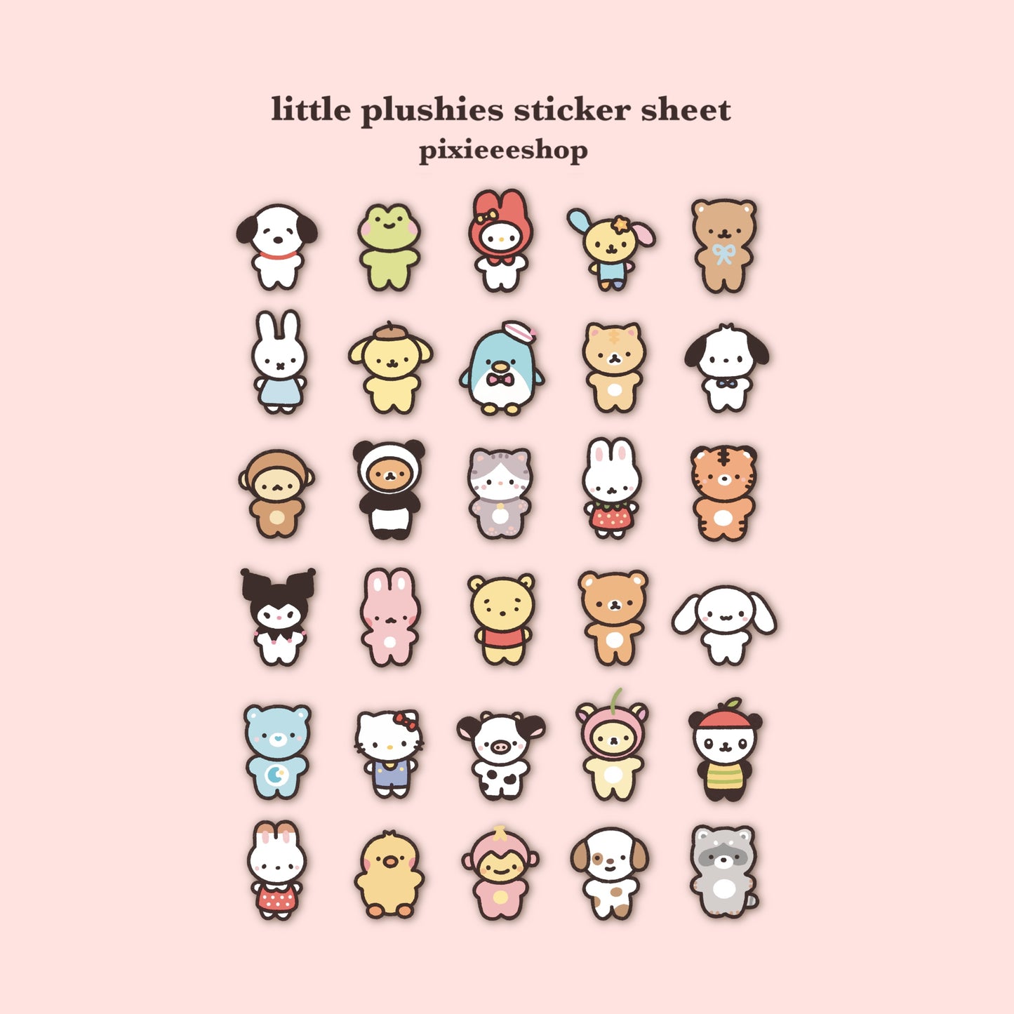 Little Plushies Sticker Sheet