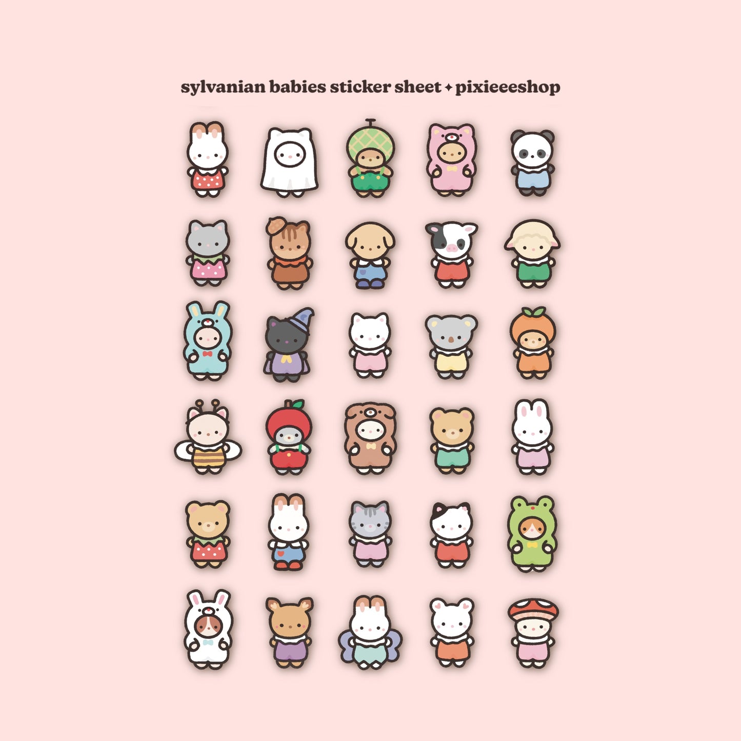 Sylvanian Sticker Sheet