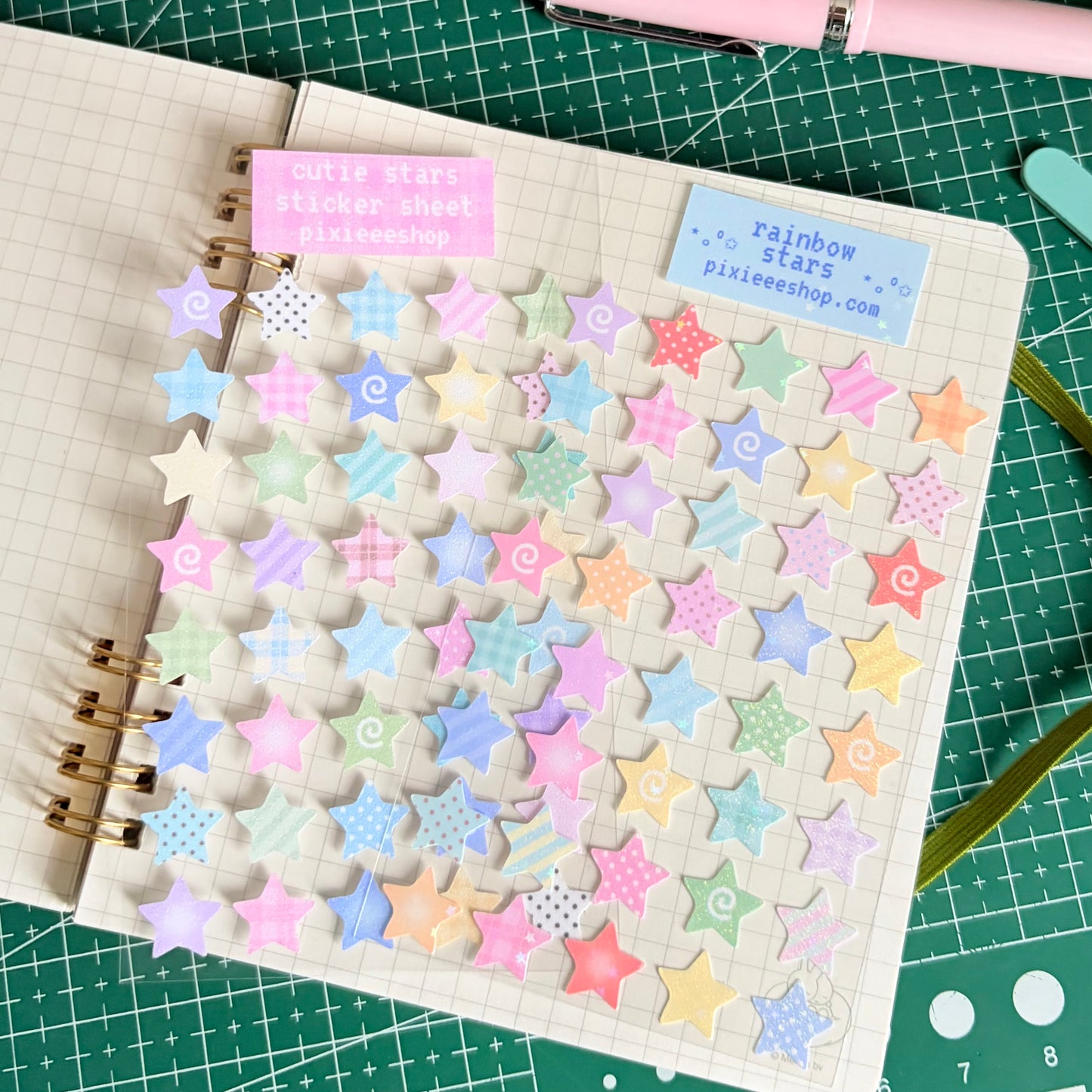 Rainbow Stars Sticker Sheet