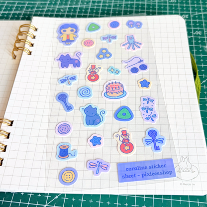 Coraline Holo Sticker Sheet