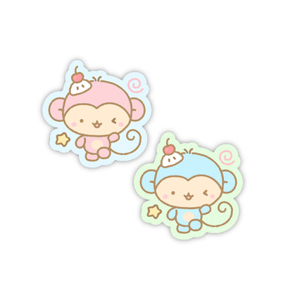 Pudding Monkey Glitter Sticker