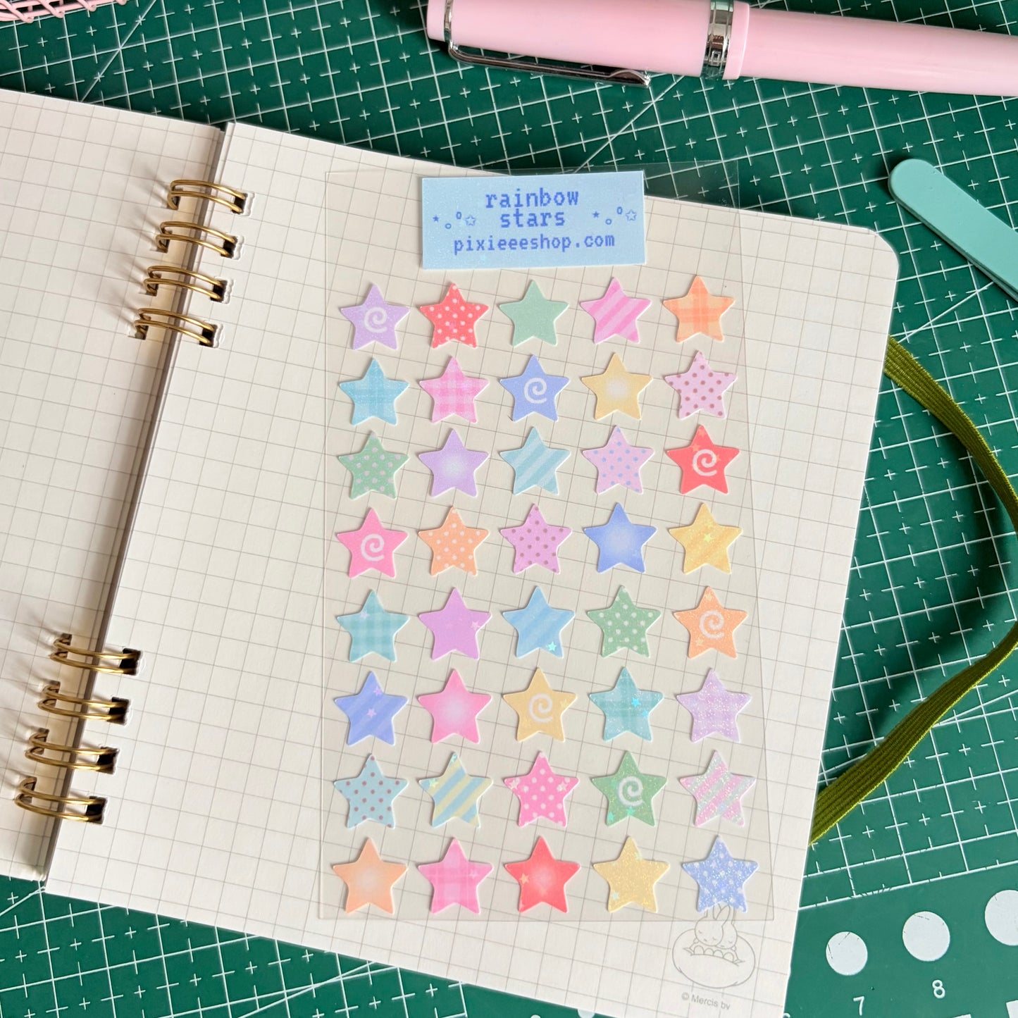Rainbow Stars Sticker Sheet
