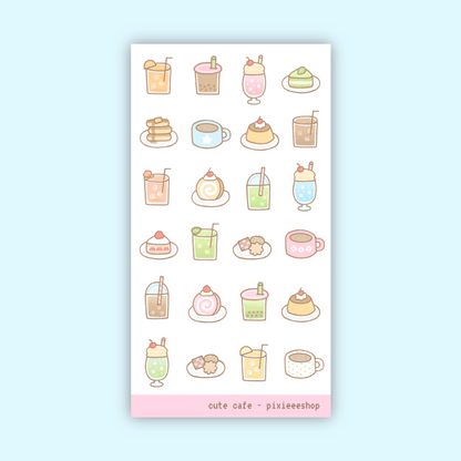 Cute Café Sticker Sheet