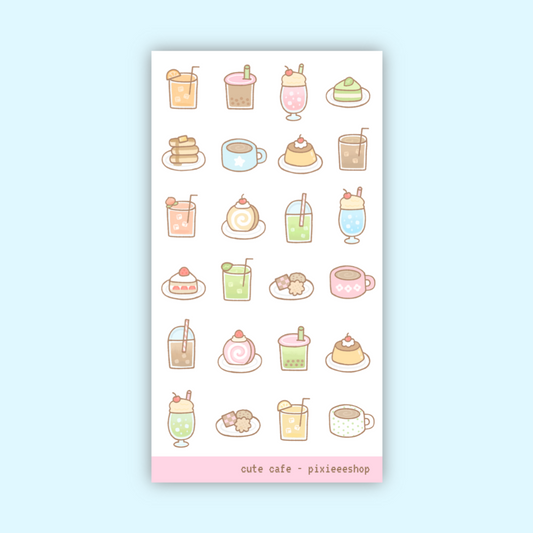 Cute Café Sticker Sheet