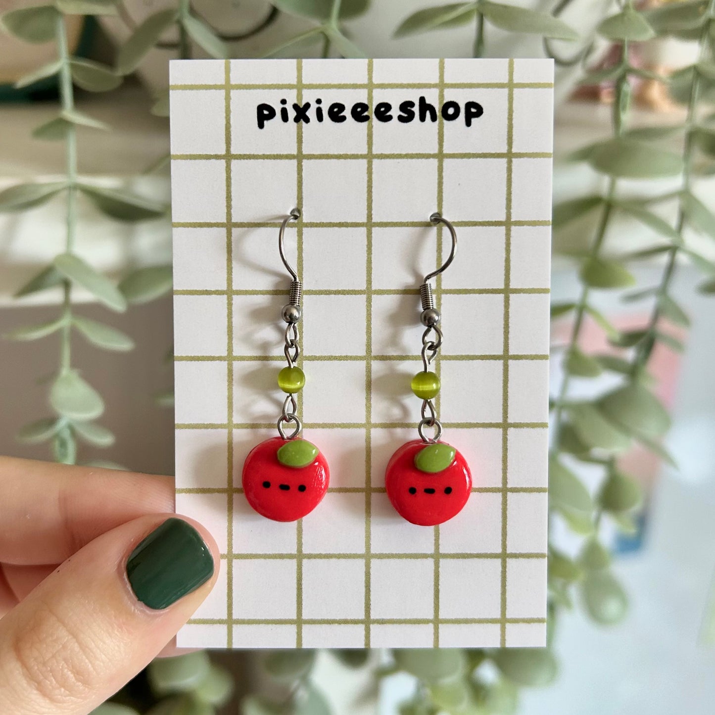 Apple Clay Earrings