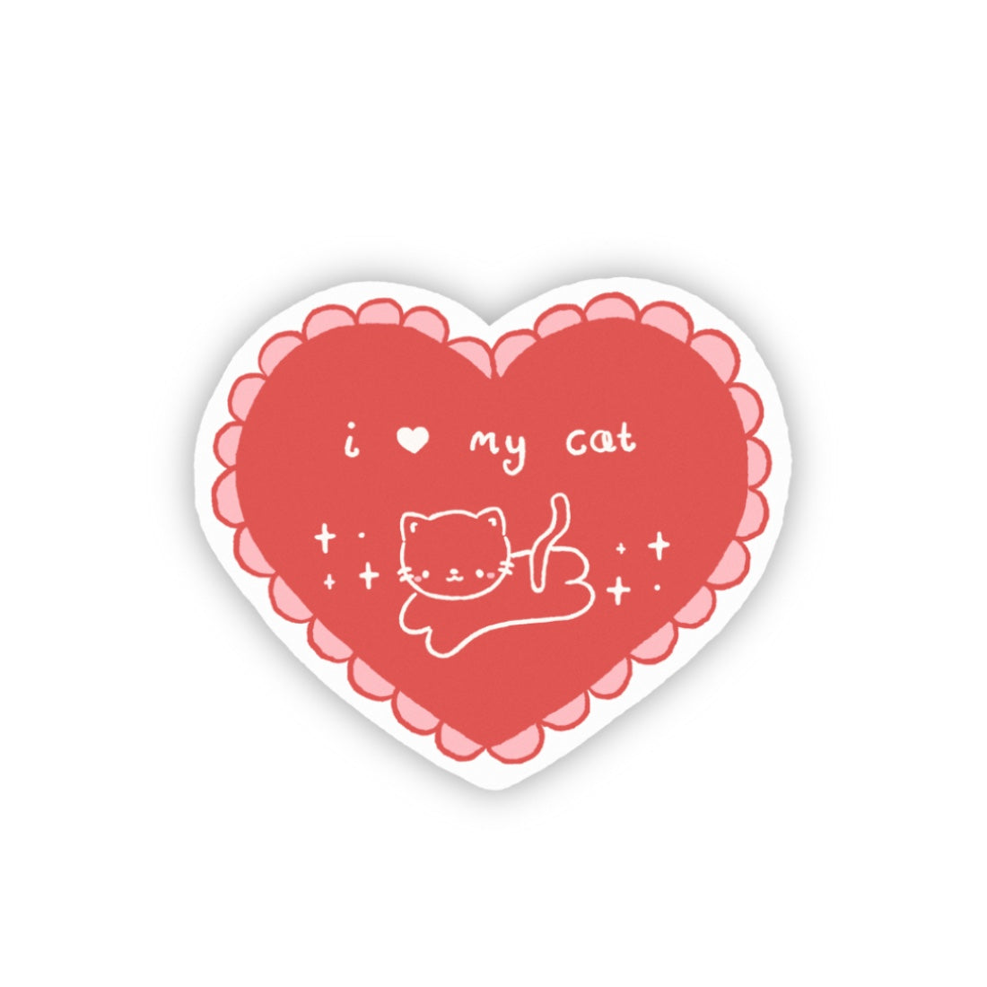 I Love My Cat Sticker