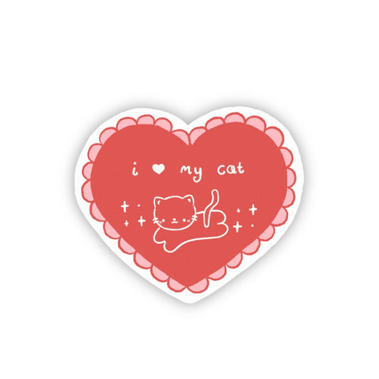 I Love My Cat Sticker