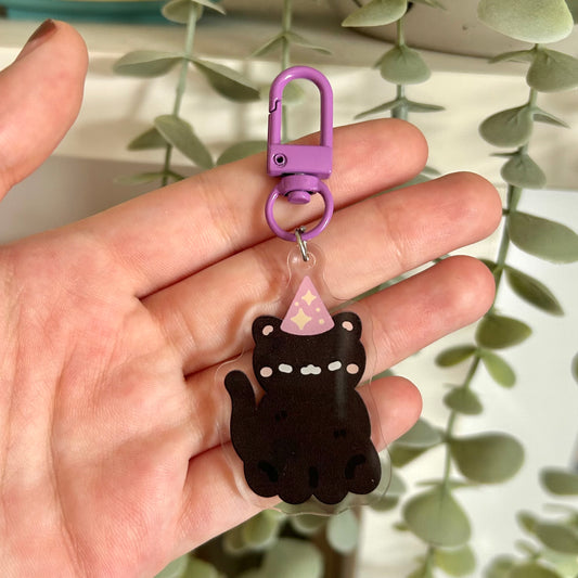 Wizard Kitty Keychain