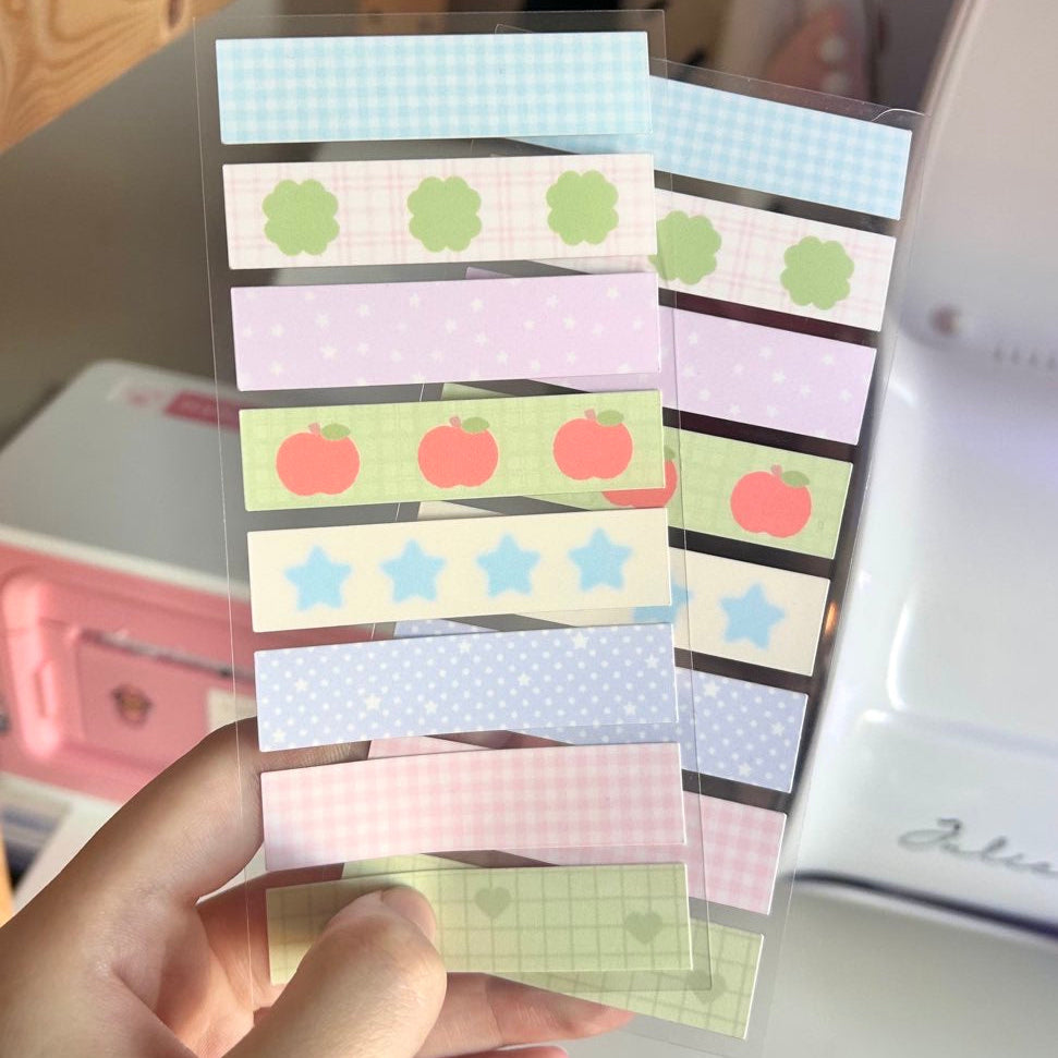 Washi Tape Stickers - Pastel
