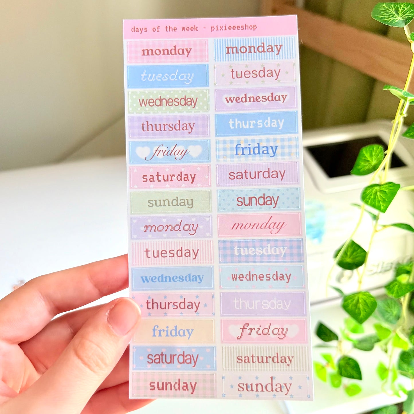 Weekdays Journal Stickers