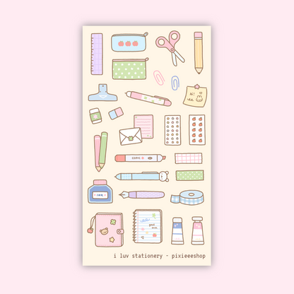 I Luv Stationery Sticker Sheet