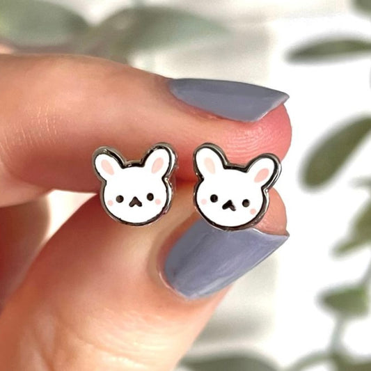 Bunny Stud Earrings - Silver or Gold