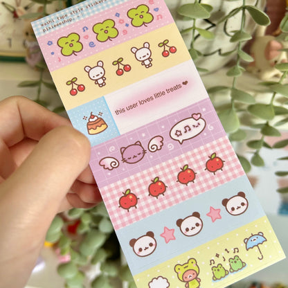 Washi Tape Style Sticker Sheet