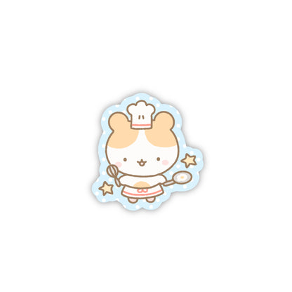Chef Hammie Glitter Sticker