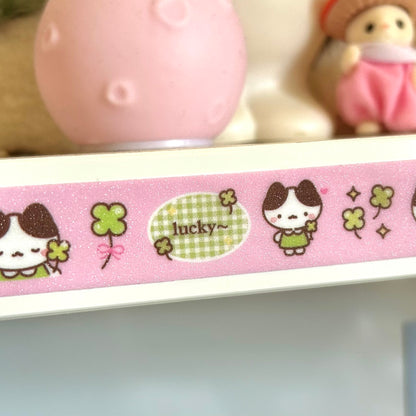 Lucky Kitty Glitter Washi Tape
