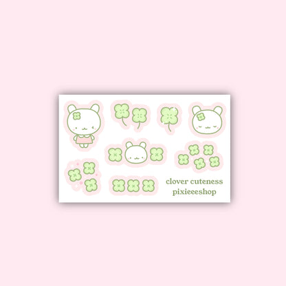 Clover Cuteness Glitter Sticker Sheet