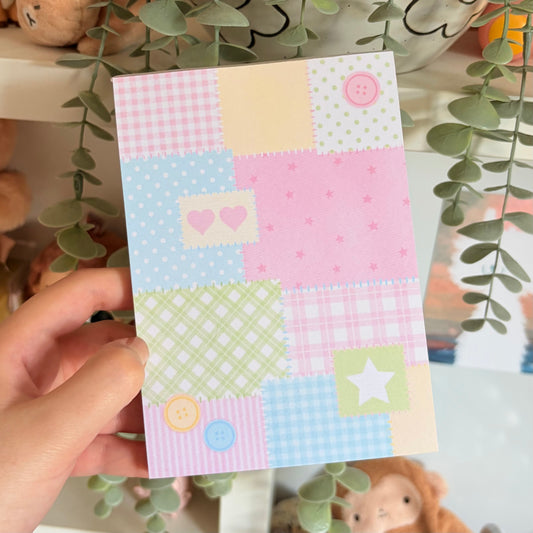 Cutie Patchwork Memo Note Pad