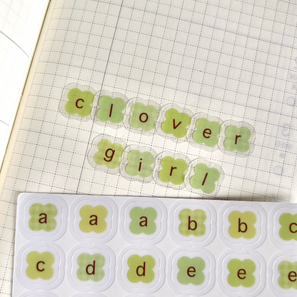 Clover Alphabet Sticker Sheet