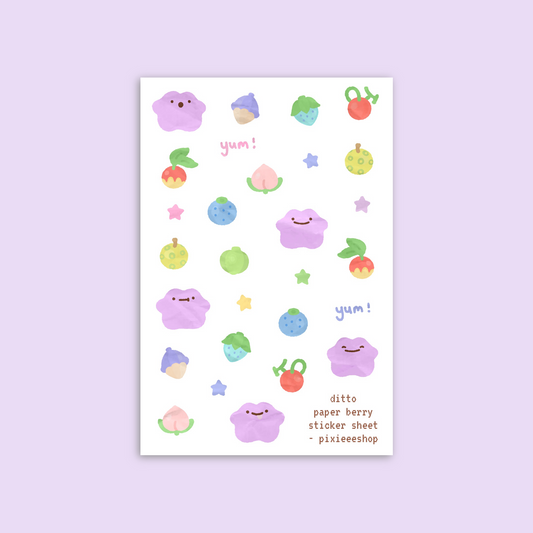 Ditto Paper Berry Sticker Sheet - Preorder