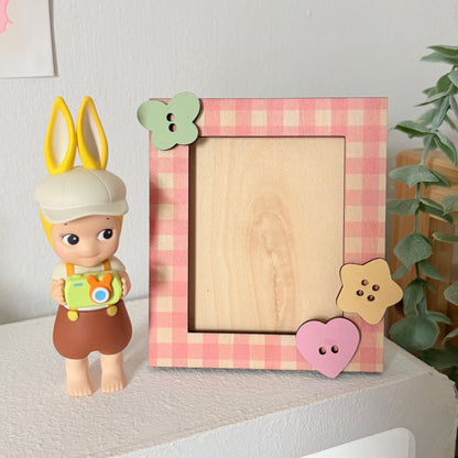 Button Wooden Picture Frames