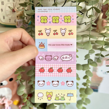 Washi Tape Style Sticker Sheet