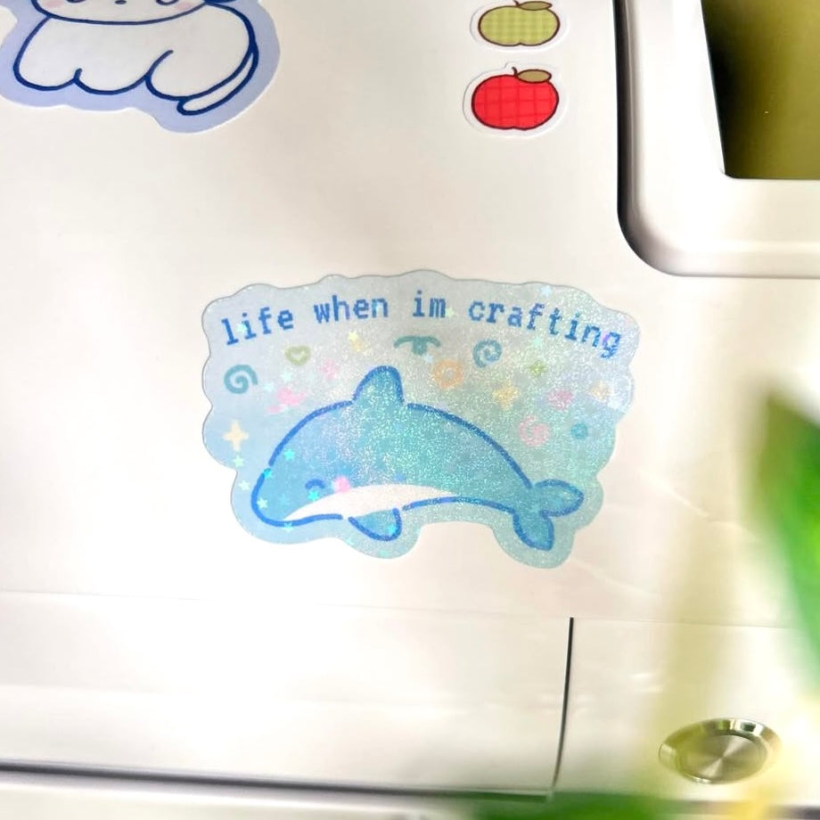 Life When I’m Crafting Glitter Sticker