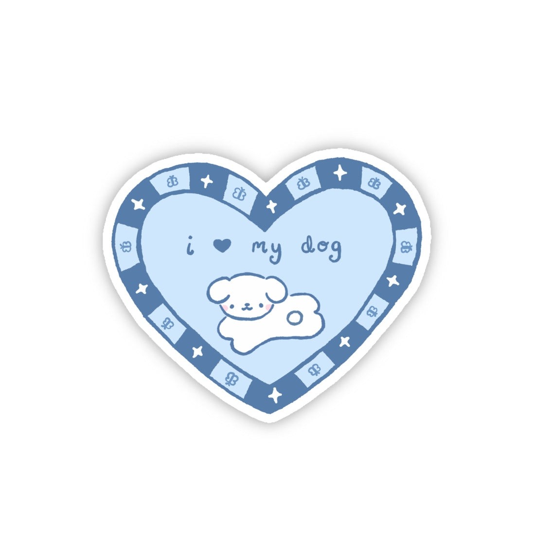 I Love My Dog Sticker