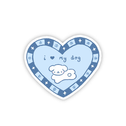 I Love My Dog Sticker