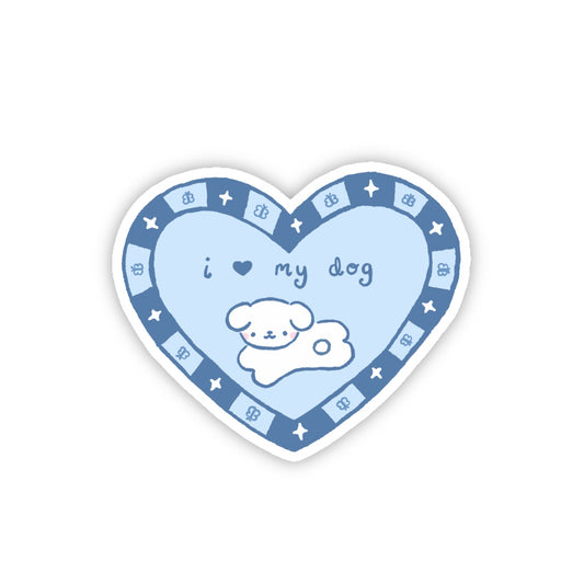 I Love My Dog Sticker