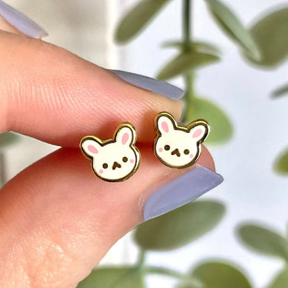 Bunny Stud Earrings - Silver or Gold
