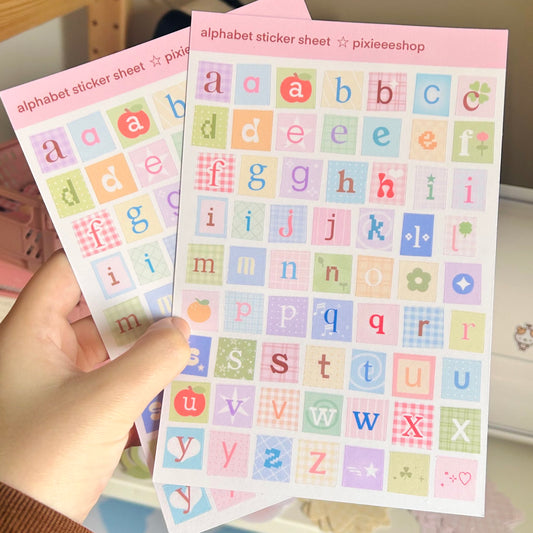Alphabet Sticker Sheet