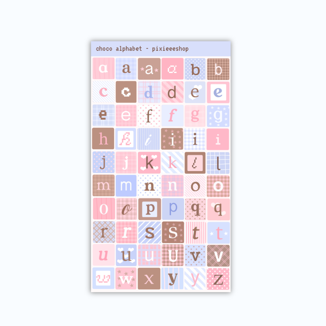 Alphabet Stickers - Choco
