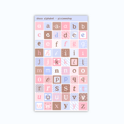Alphabet Stickers - Choco