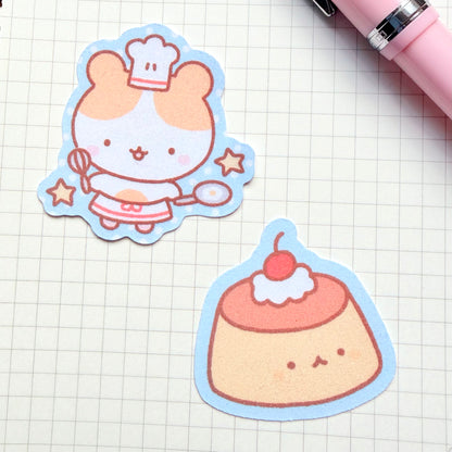 Pudding Boy Glitter Sticker