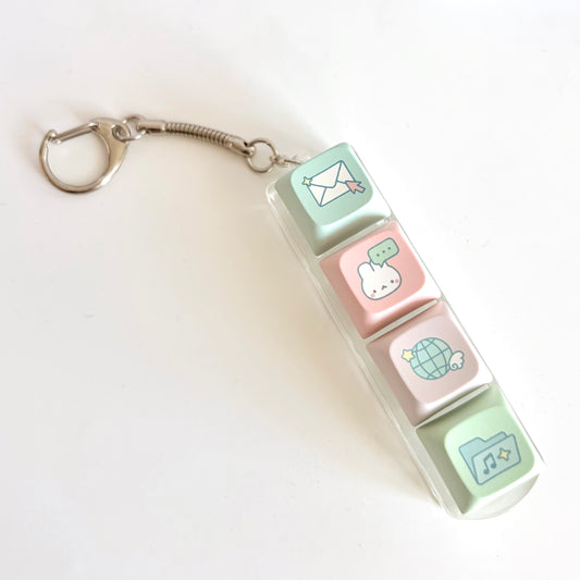Online Bun Keyboard Clicker Keychain